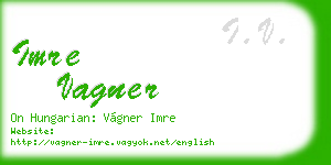 imre vagner business card
