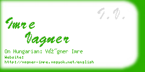 imre vagner business card